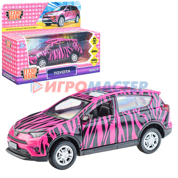 Коллекционные модели Машина металл Toyota Rav4 для девочек длина, 12 см, (двери, багаж,) инерц, в коробке
