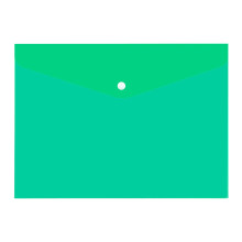 Папка-конверт А4 с кнопкой 0.16мм (прозрачная зеленая) ПП