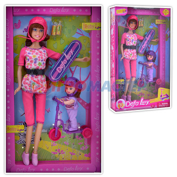 Куклы аналоги Барби Кукла 8191&quot;Baby skateboarding&quot; с аксессуарами в коробке