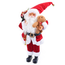 Сувенирный Дедушка Мороз S0115 с мешком подарков, 45см в пакете