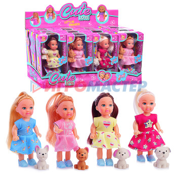 Куклы Кукла SM001-2 &quot;Лиза&quot; с щенком, в ассортименте, в коробке