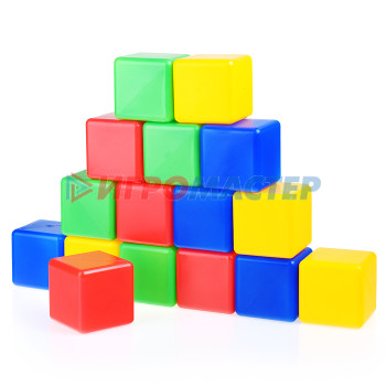 Строительные наборы (пластик) Кубики 16 дет.