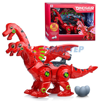 Интерактивные животные, персонажи Динозавр 887A (свет, звук) на батарейках в коробке