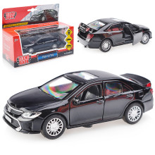 Машина металл Toyota Camry 12см, (открыв. двери, черный) инерц, в коробке
