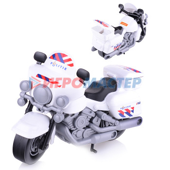 Транспорт и спецтехника б/механизмов (пластик) Мотоцикл полицейский (NL) (в пакете)