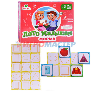 Лото, домино, мемо Лото малышам Форма Новая игра развивающая для детей из бумаги и картона