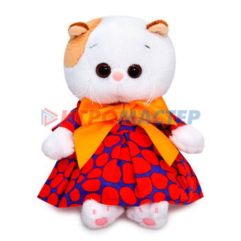 Мягкая игрушка Кошка Ли-Ли BABY в платье с оранжевым бантом