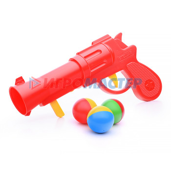 Оружие с мягкими пульками, шариками, присосками, дисками Пистолет с шариками (в пакете)