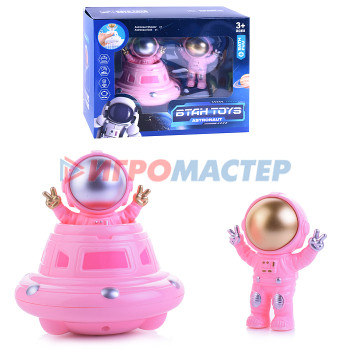 Игрушки для ванны, пластизоль Космонавт 20035 в спускаемом на воду шаттле, в коробке