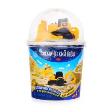 Игрушка для детей &quot;Космический песок&quot; 1 кг в наборе с машинкой-бульдозер, песочный