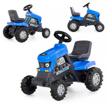 Каталка-трактор с педалями &quot;Turbo&quot; (синяя)