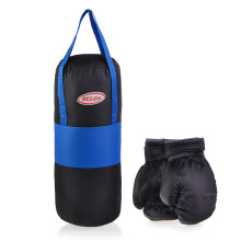 Набор для бокса: груша 50 см х Ø20 см. с перчатками. Цвет синий+черный, ткань &quot;Оксфорд&quot;