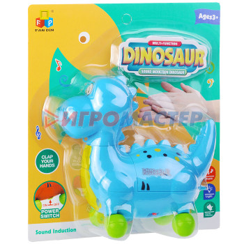 Интерактивные животные, персонажи Динозаврик 678-1-2A на батарейках, на листе