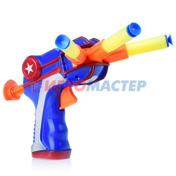 Оружие с мягкими пульками, шариками, присосками, дисками Пистолет 0936J-1 с мягкими полимерными пулями, в пакете