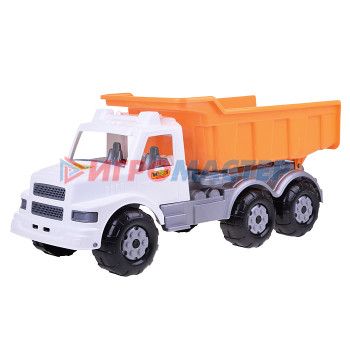 Транспорт и спецтехника б/механизмов (пластик) Буран, автомобиль дорожный (бело-оранжевый)