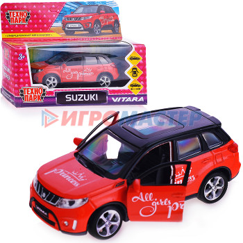 Коллекционные модели Машина металл Suzuki Vitara 12 см, (для девочки, двер, багаж, красный,) инерц, в коробке