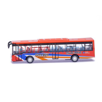 Автобус металлический «Междугородний», инерционный, масштаб 1:43, МИКС