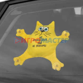 Автоигрушка на присосках «Не прижимайся, мы не знакомы», котик