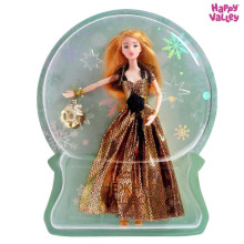 HAPPY VALLEY Кукла "Снежная принцесса" с аксессуаром, чёрно-золотое платье