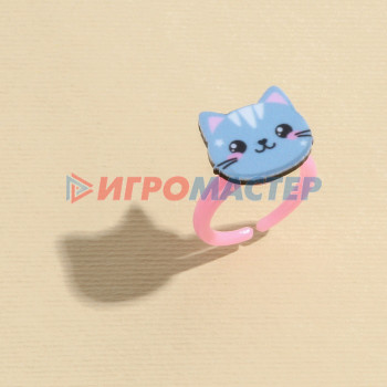 Кольцо пластиковое "Котик"   2 х 1,8 х 1,5  см