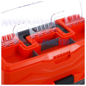 Ящик для снастей Tackle Box NISUS трёхполочный, цвет оранжевый
