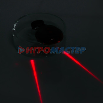 Фонарь-лазер велосипедный "Мастер К", 2 ААА, 4 режима, 7 х 3.5 х 7.5 см