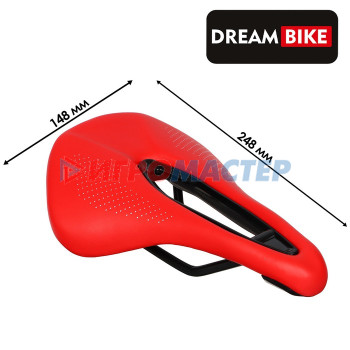 Седло Dream Bike спорт-комфорт, цвет красный