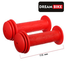 Грипсы 113 мм, Dream Bike, посадочный диаметр 22,2 мм, цвет красный