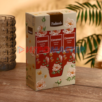 Благовония "Tulasi" 15 аромапалочек Cinnamon