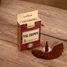 Благовония NAG CHAMPA "Tulasi" 15 аромаконусов Original
