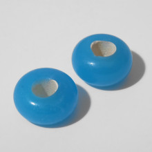 Бусина стеклянная "Preciosa" кольцо (набор 2шт), 8,4мм, цвет голубой