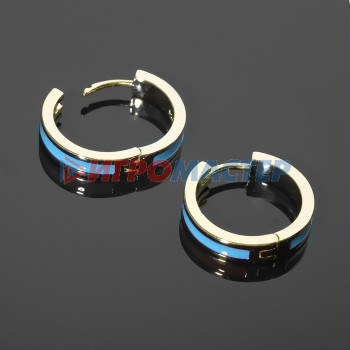 Фурнитура для бижутерии Швензы-кольца родированные "Локо" d=20мм, цвет морской в серебре