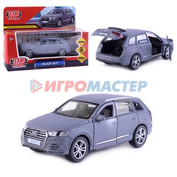 Коллекционные модели Машина металл AUDI Q7 матовый, 12 см, (двер, багаж, серый)инерц, в коробке