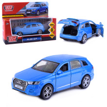 Машина металл AUDI Q7 12 см, (двер, багаж, синий) инер, в коробке
