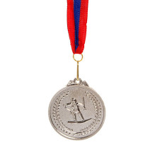 Медаль "Лыжи"- 2 место (6,5см)