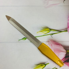 Пилка для ногтей металлическая на блистере "Ultramarine", цвет ручки золото, цвет пилки серебро,12,5см