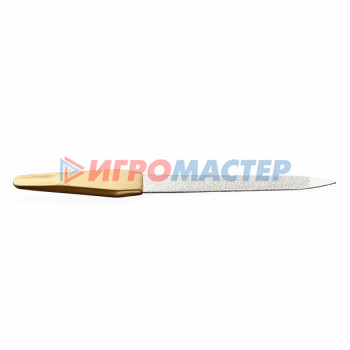 Пилка для ногтей металлическая на блистере "Ultramarine", цвет ручки золото, цвет пилки серебро,12,5см