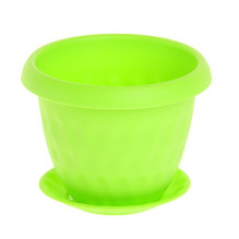 Горшок для цветов пластиковый 13л d-33.9см "Розетта" c поддоном зеленый С129ЗЕЛ