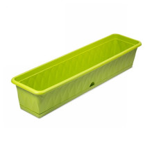 Ящик для растений "Сиена" 93см с поддоном зеленый С175-03-ЗЕЛ