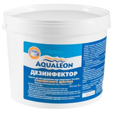 Комплексное средство для дезинфекции воды в бассейне Aqualeon DK1T, 5 таблеток по 200 гр. (банка,1 кг)