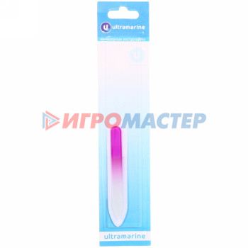 Пилка для ногтей стеклянная на блистере "Ultramarine", двухцветная, 9см