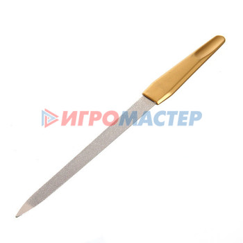 Пилка для ногтей металлическая на блистере "Ultramarine", цвет ручки золото, цвет пилки серебро,16,5см