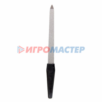Пилка для ногтей металлическая на блистере "Ultramarine", цвет ручки черный, цвет пилки серебро,17,5см