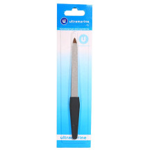 Пилка для ногтей металлическая на блистере "Ultramarine", цвет ручки черный, цвет пилки серебро,15см