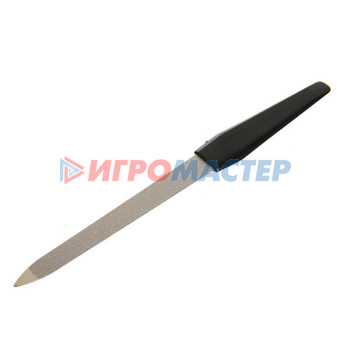 Пилка для ногтей металлическая на блистере "Ultramarine", цвет ручки черный, цвет пилки серебро,15см