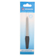 Пилка для ногтей металлическая на блистере "Ultramarine", цвет ручки черный, цвет пилки серебро,13см