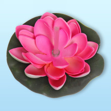 Растение водоплавающее "Кувшинка" d-10см розовая, с подсветкой