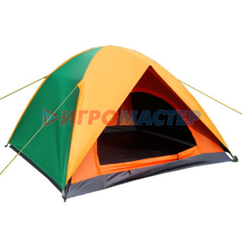 Палатка туристическая Десна-3 двухслойная, 200*200*135 см, цвет жёлто-зелёный