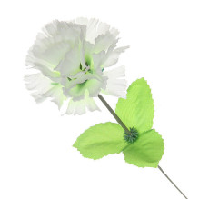 Цветок искусственный 30см декоративный Гвоздика белая