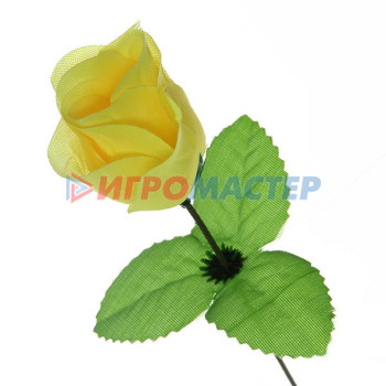 Товары для 9 мая Цветок искусственный 32см декоративный Роза желтая
